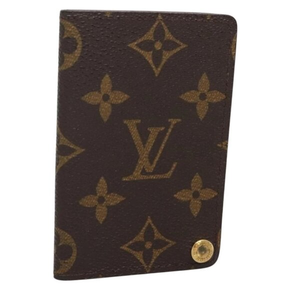 LOUIS VUITTON Monogram Porto Cartes Crdit Pression Card Case M60937 Auth - Picture 1 of 13